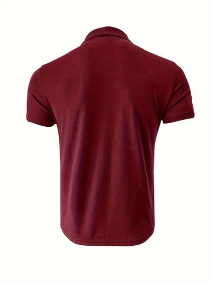 Men's Classic Fit Plain Turtleneck T-shirt | Ideal for Summer