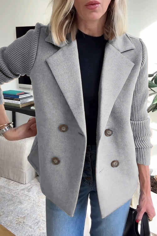 Addison - Modern Blazer with Unique Knitted Sleeves for Women