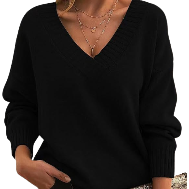 Adriana - Timeless V-Neck Cashmere Sweater for Women