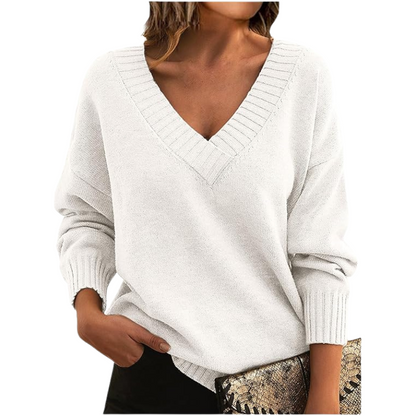 Adriana - Timeless V-Neck Cashmere Sweater for Women