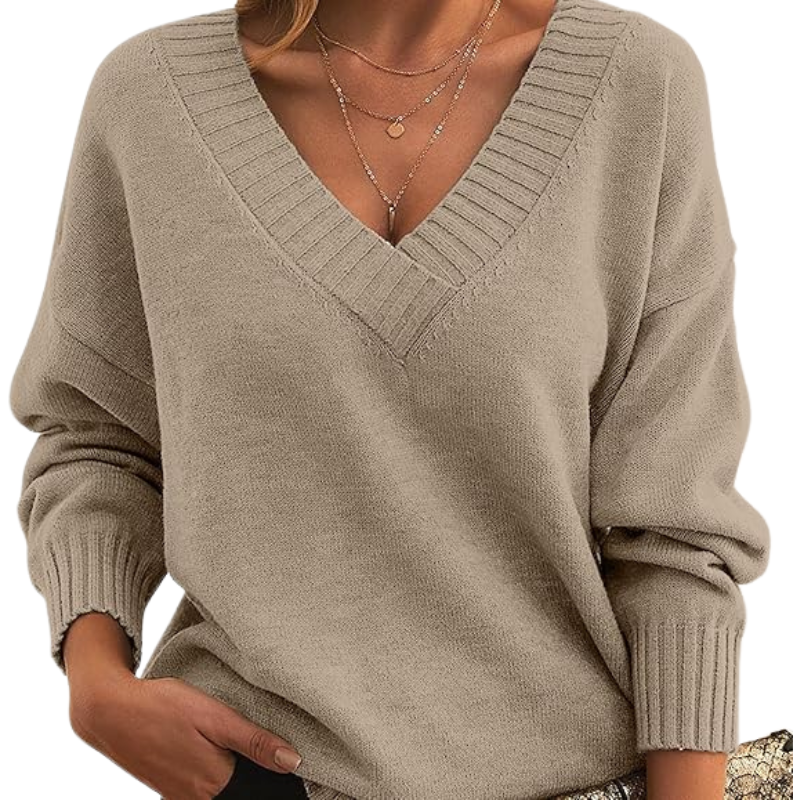 Adriana - Timeless V-Neck Cashmere Sweater for Women