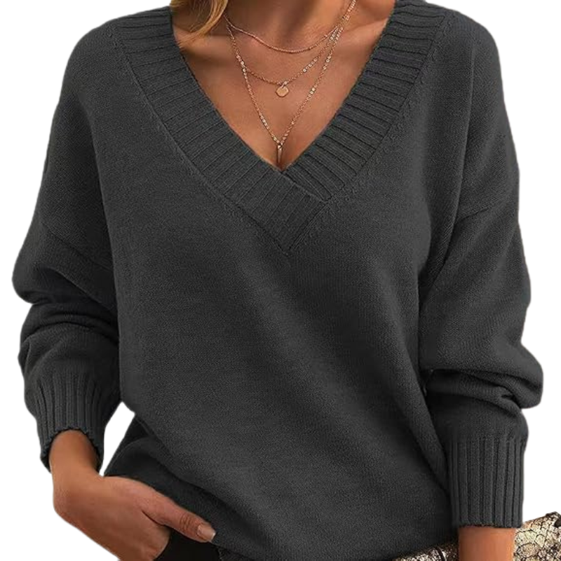 Adriana - Timeless V-Neck Cashmere Sweater for Women