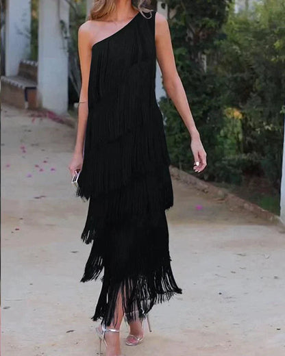 Anna - Elegant Boho Tassel Dress for Women