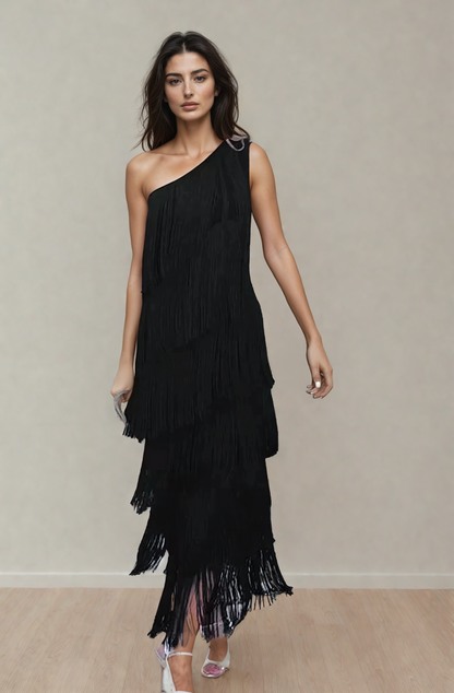 Anna - Elegant Boho Tassel Dress for Women