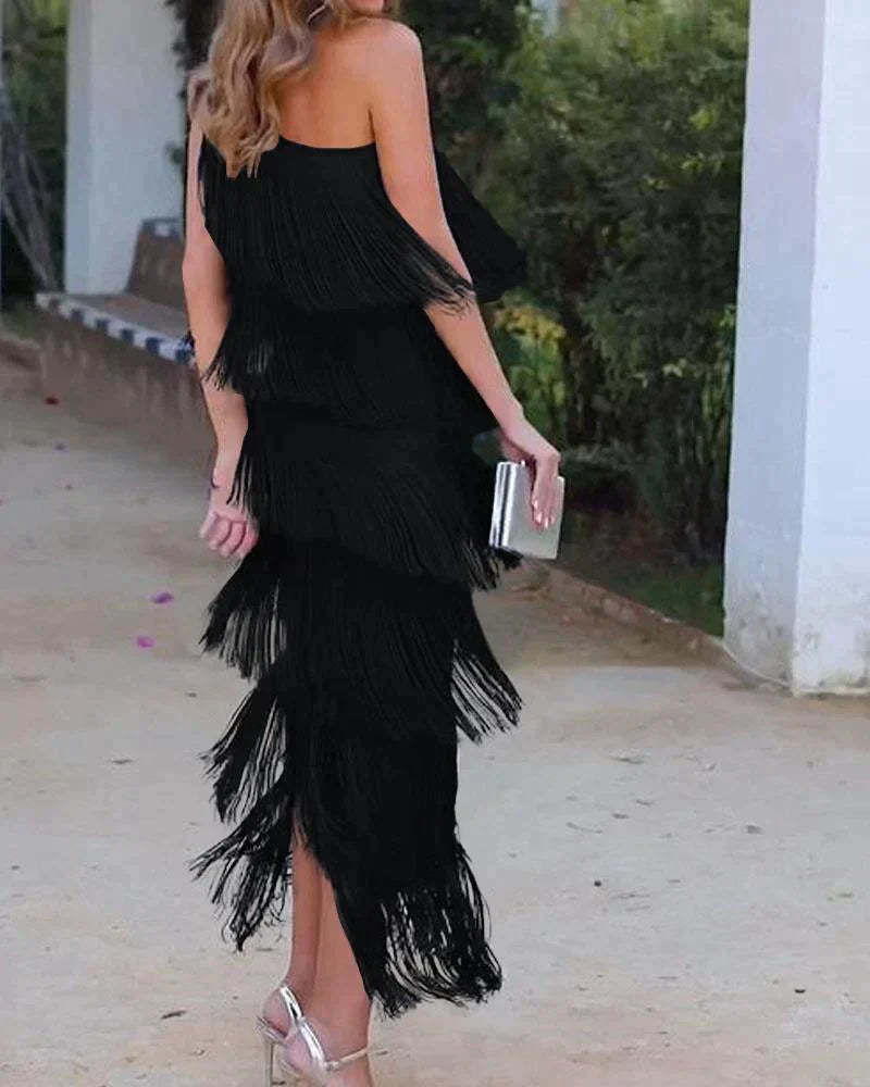 Anna - Elegant Boho Tassel Dress for Women