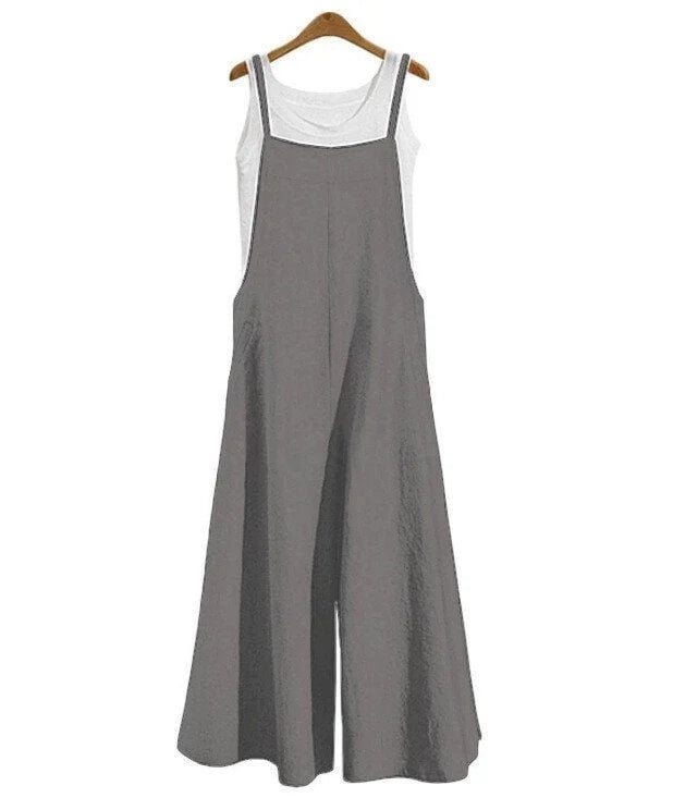 Women's Oversized Sleeveless Jumpsuit with Wide Leg Design | Ideal for Spring/Summer