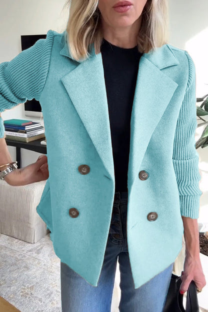 Addison - Modern Blazer with Unique Knitted Sleeves for Women