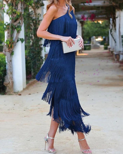 Anna - Elegant Boho Tassel Dress for Women