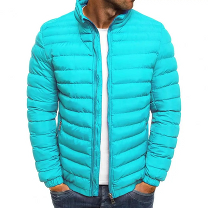 Men's Casual Lightweight Puffer Jacket with Zipper | Ideal for Autumn/Winter