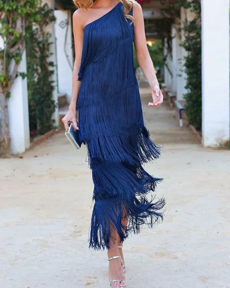 Anna - Elegant Boho Tassel Dress for Women