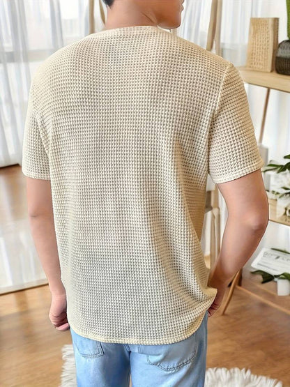 Men's Trendy Hollow Out Round Neck T-shirt | Ideal for Summer