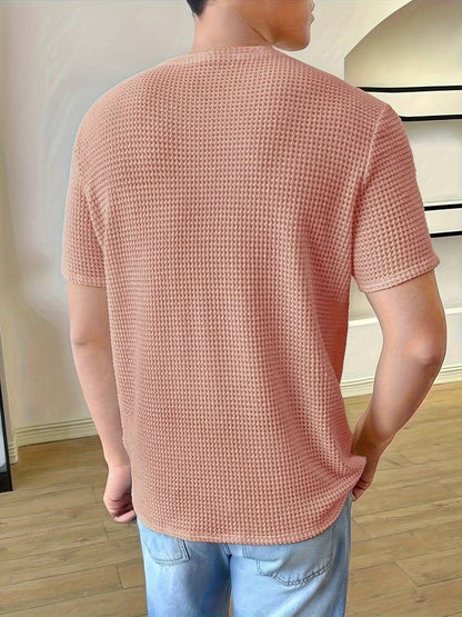 Men's Trendy Hollow Out Round Neck T-shirt | Ideal for Summer