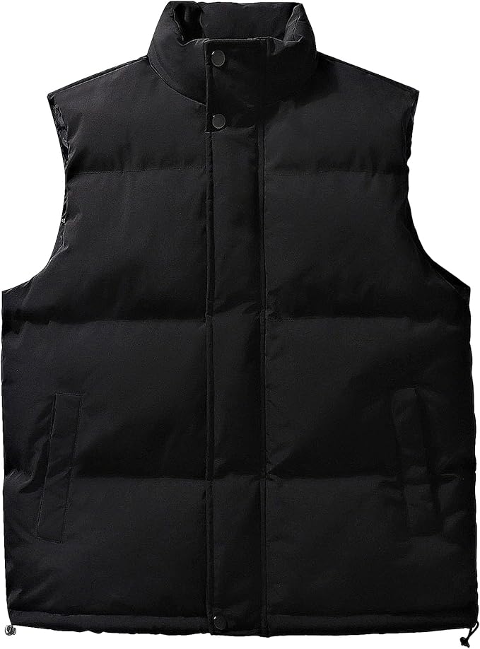 Men's Elegant Stand Collar Body Warmer with Pockets and Zipper | Ideal for Winter