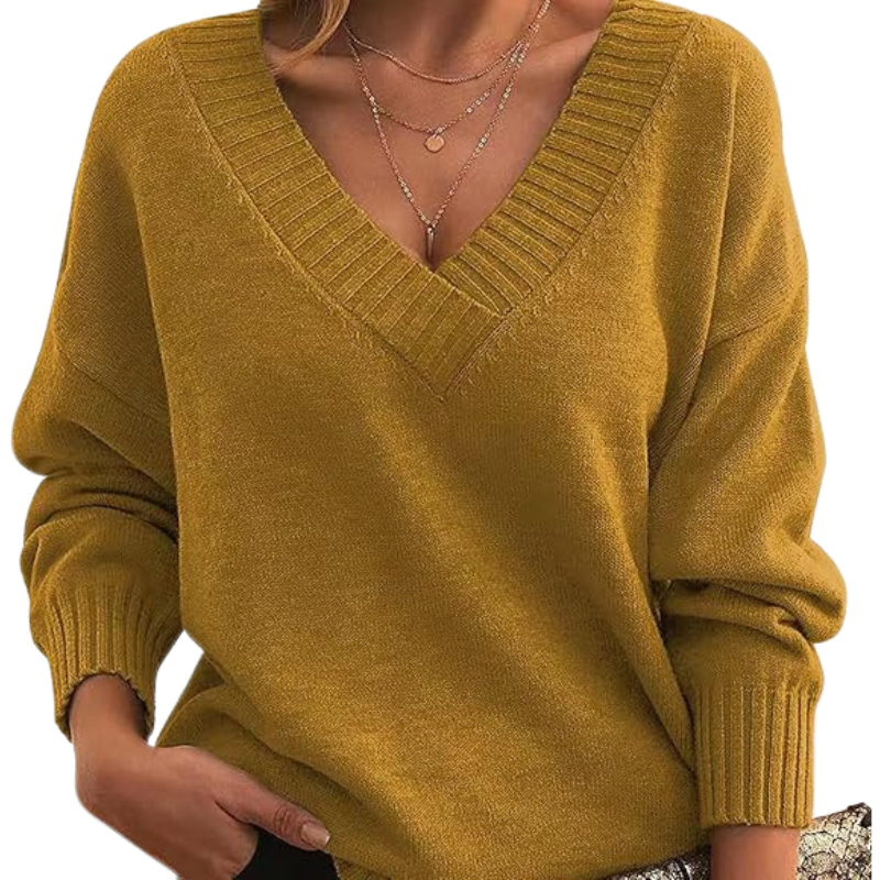 Adriana - Timeless V-Neck Cashmere Sweater for Women