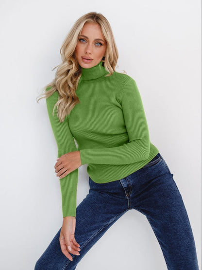 Women's Slim Fit Knitted Turtleneck Jumper | Ideal for Autumn/Winter