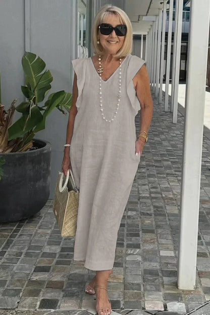 Chic Maxi Dress with V-Neck | Perfect for Everyday Wear