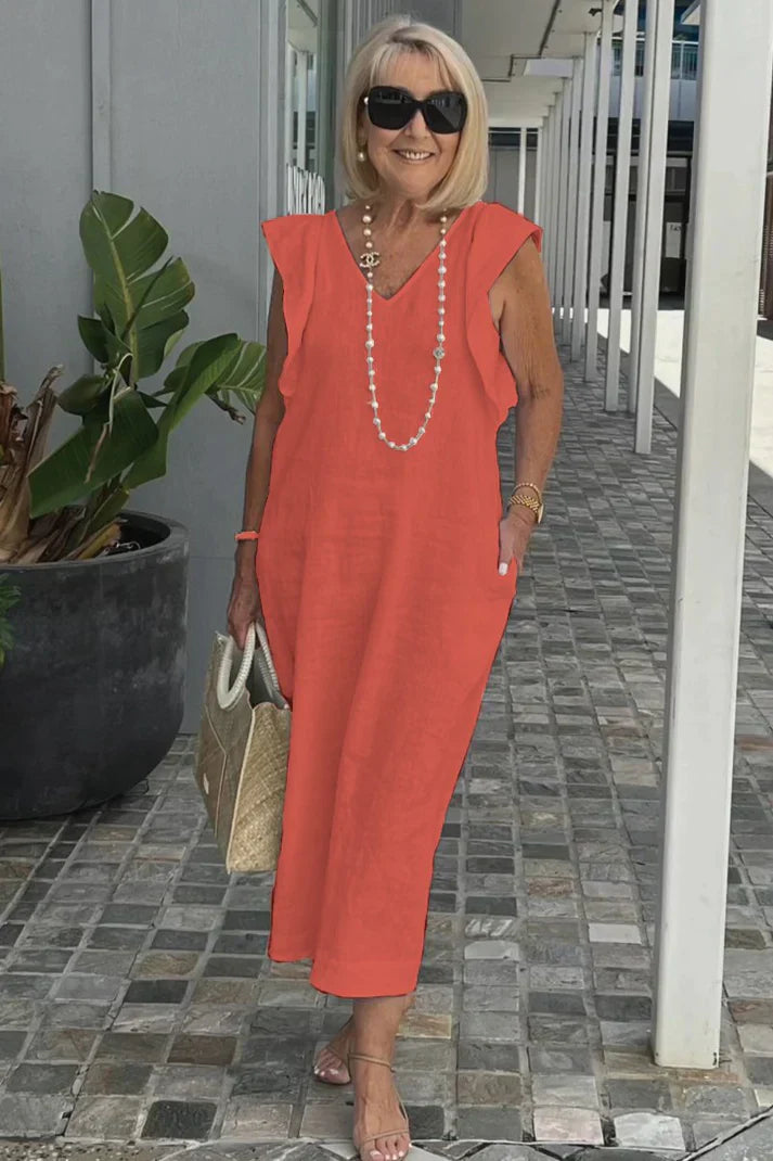 Chic Maxi Dress with V-Neck | Perfect for Everyday Wear