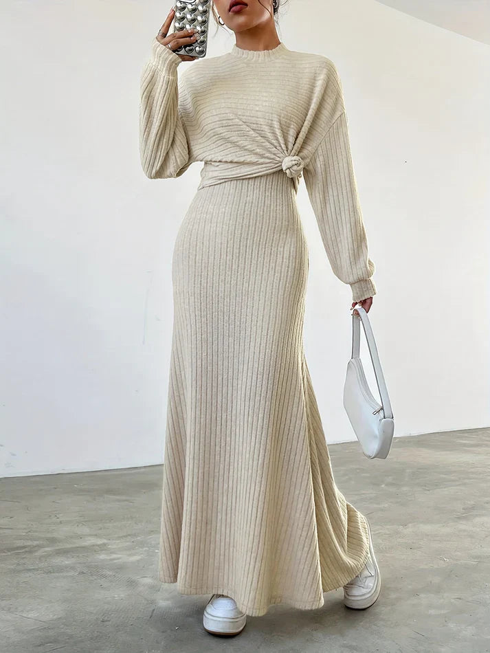 Women's Long Sleeve Top & Maxi Tank Dress Set | Ideal for Autumn/Winter