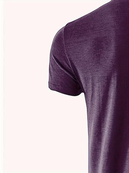 Men's Classic Fit Plain Turtleneck T-shirt | Ideal for Summer