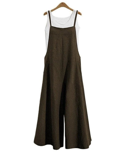 Women's Oversized Sleeveless Jumpsuit with Wide Leg Design | Ideal for Spring/Summer