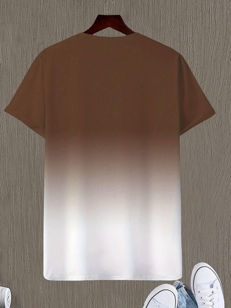 Men's Stylish Ombre Style T-shirt with Whatevere Print | Ideal for Summer