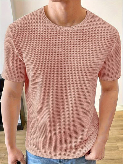 Men's Trendy Hollow Out Round Neck T-shirt | Ideal for Summer