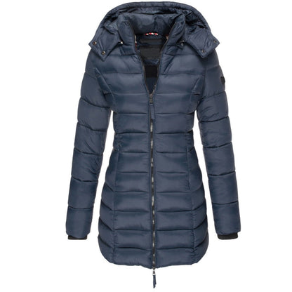 Lightweight Zip-up Puffer Jacket with Hood for Women | Ideal for Autumn/Winter