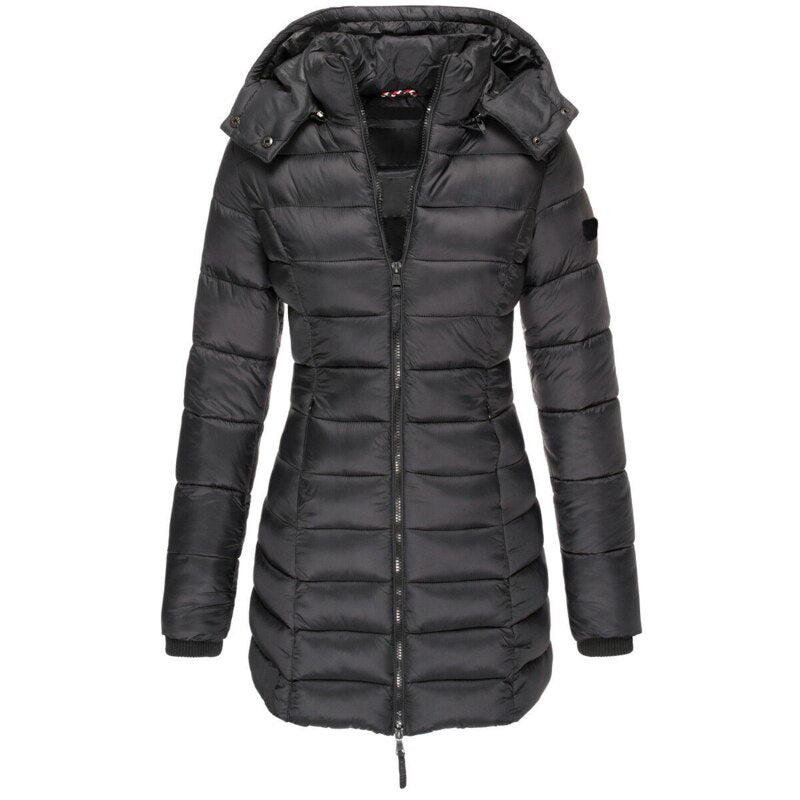 Lightweight Zip-up Puffer Jacket with Hood for Women | Ideal for Autumn/Winter