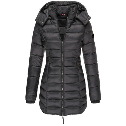 Lightweight Zip-up Puffer Jacket with Hood for Women | Ideal for Autumn/Winter