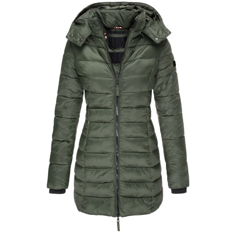 Lightweight Zip-up Puffer Jacket with Hood for Women | Ideal for Autumn/Winter