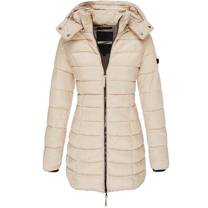 Lightweight Zip-up Puffer Jacket with Hood for Women | Ideal for Autumn/Winter