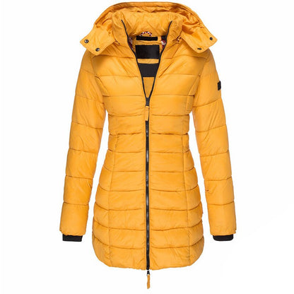 Lightweight Zip-up Puffer Jacket with Hood for Women | Ideal for Autumn/Winter