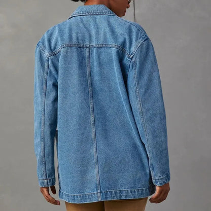 Women's Denim Blazer with Pockets  | Ideal for Everyday Wear