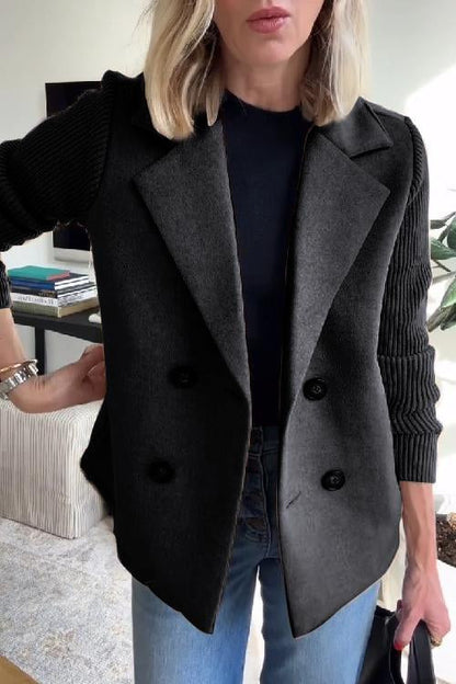 Addison - Modern Blazer with Unique Knitted Sleeves for Women